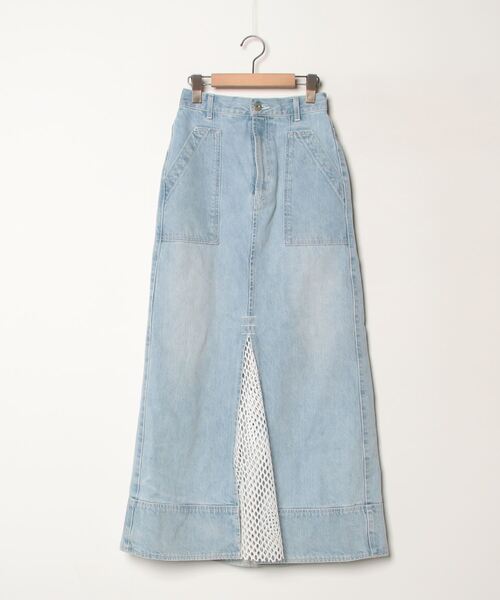 UN3D.」 デニムロングスカート 38 ライトブルー レディース