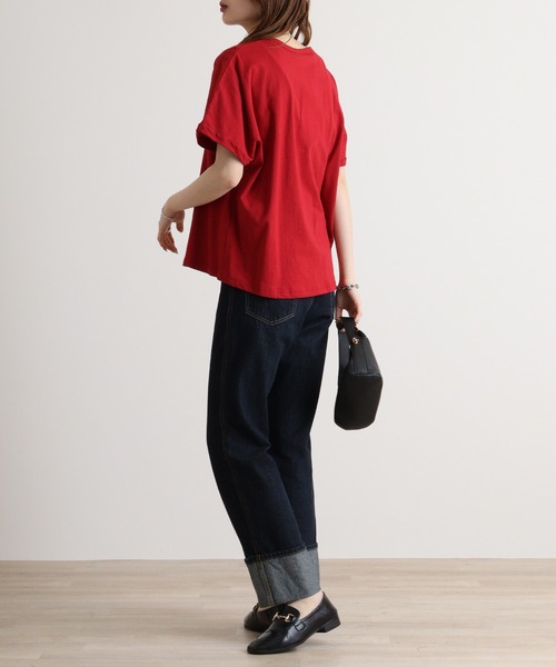 Emago tシャツ EMAGO クマのクッキング刺繍ドルマン半袖Tシャツ
