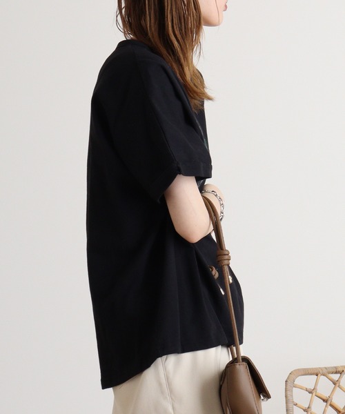 Emago tシャツ EMAGO クマのクッキング刺繍ドルマン半袖Tシャツ