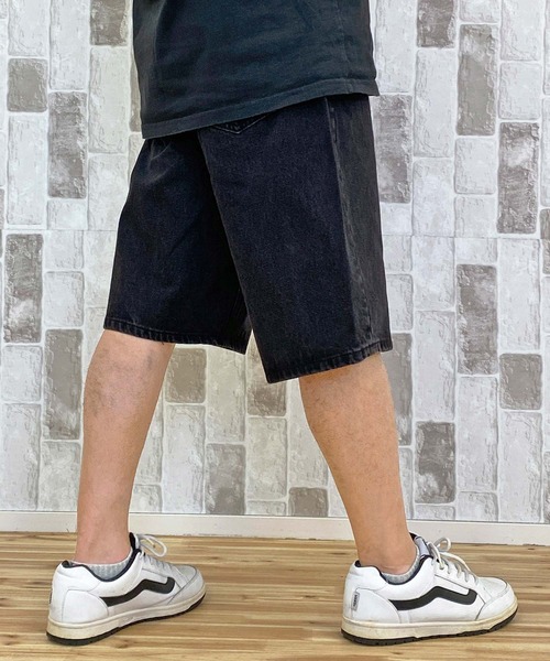 HUF デニムブラックハーフパンツ HUF ジーンズ クローマーショート デニムハーフパンツ CROMER