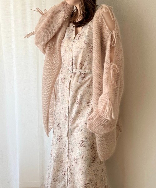 新品未使用タグ付き　me couture ワンピース me&me couture ワンピース レースミックスフレアワンピース