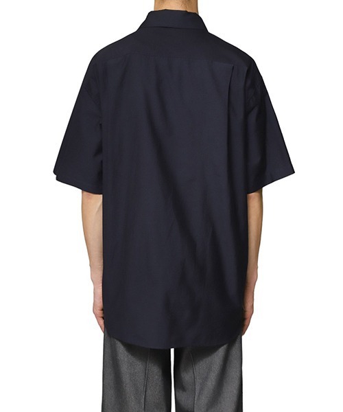 WEWILL zip 半袖シャツ　シルク混　黒　L ビッグシルエット 85733013b_b_07_500.jpg