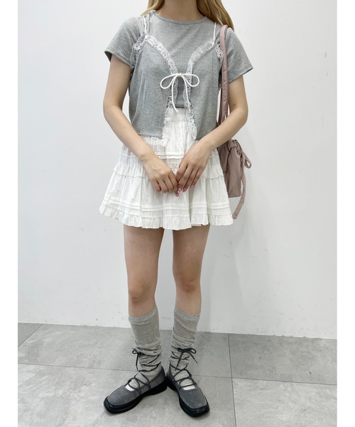 tシャツ レースキャミセットTシャツ レディース : ZOZOTOWN