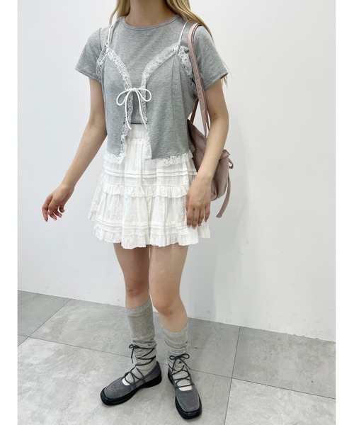 tシャツ レースキャミセットTシャツ レディース : ZOZOTOWN