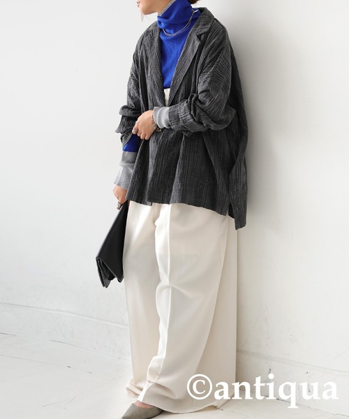 antiqua（アンティカ） ジャケット テーラードジャケット 綿麻