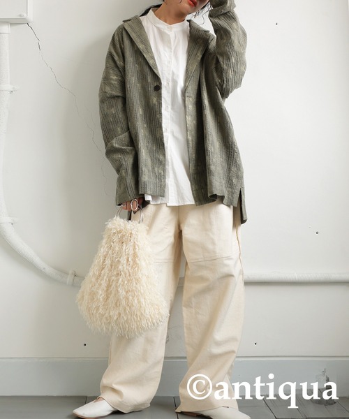 限定値下げ中 新品 journal standard luxe 綿麻 ジャケット antiqua ジャケット テーラードジャケット 綿麻ジャケット
