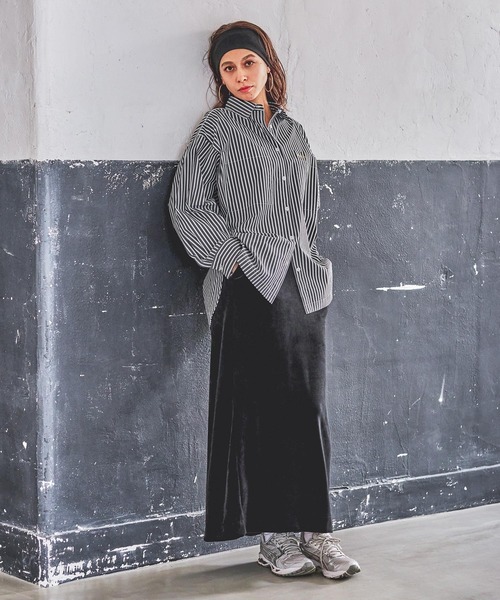 HEREIAM スカート 「HEREIAM」ストレッチベロアスカート : ZOZOTOWN