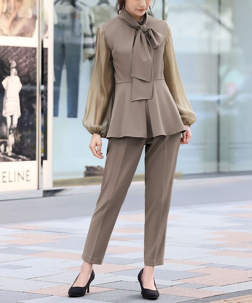 全2色 ドレス ツーピース ペプラム シアー パーティー 結婚式 全2色 ドレス ツーピース ペプラム シアー パーティー 結婚式