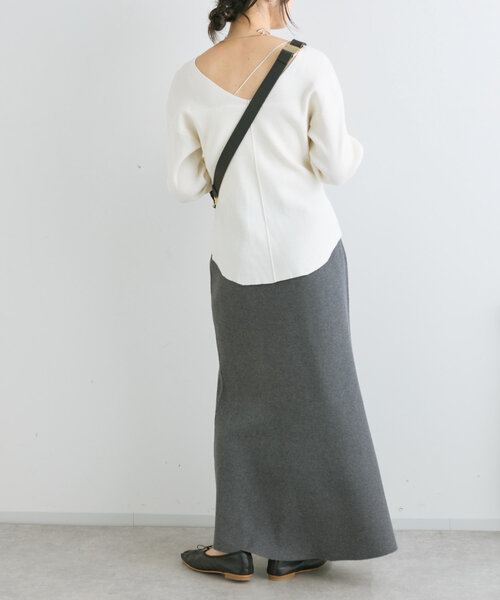 RIVE DROITE スカート 「セットアップ対応」ニュアンスフレアニット  