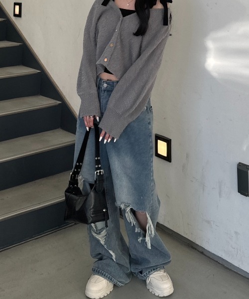 nemne（ネンネ） ワイドパンツ ジーンズ デニム デニムパンツ 「Delfy