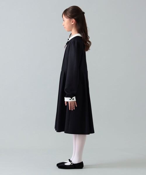 こどもビームス　ワンピース　セレモニー　ネイビー120cm B：MING by BEAMS ワンピース 「フォーマル・七五三」レース