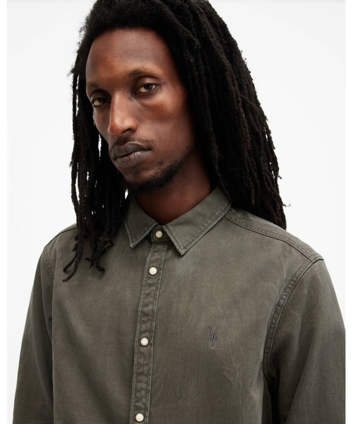ALLSAINTS（オールセインツ） シャツ STAVELEY RAMSKULL EMBROIDERED