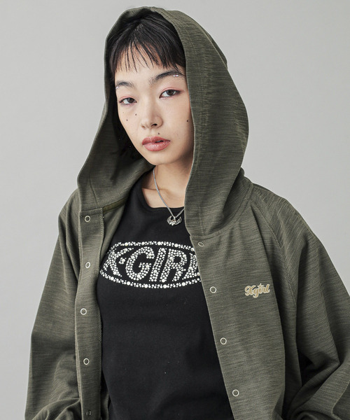 X-girl（エックスガール） パーカー ONE POINT STAR LOGO HOODED