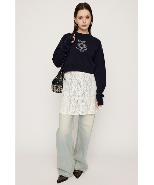 ニット セーター MOTIF LOGO KNIT TOPS モチーフ ロゴ ニット トップス レディース セール】MOTIF LOGO KNIT TOPS モチーフ ロゴ ニット トップス