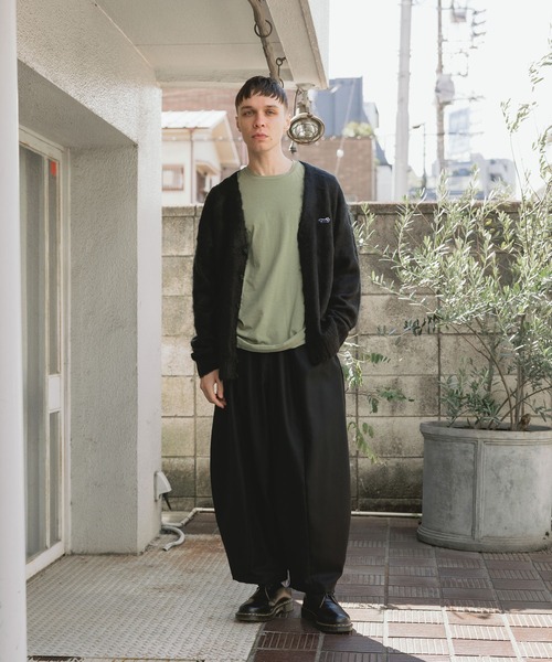 MLVINCE SHAGGY CARDIGAN BORDER カーディガン MLVINCE(メルヴィンス)24AW/秋冬 刺し子デニム&シャギーカーディガンが