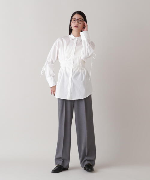 新品未使用 H b&y ワイド ストレート パンツ スラックス トラウザー タックワイドストレート パンツ（スラックス）｜BEAUTY&YOUTH