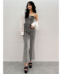 サロペット オーバーオール ケミカルBACKリボンデニムロンパース レディース｜ZOZOTOWN Yahoo!店