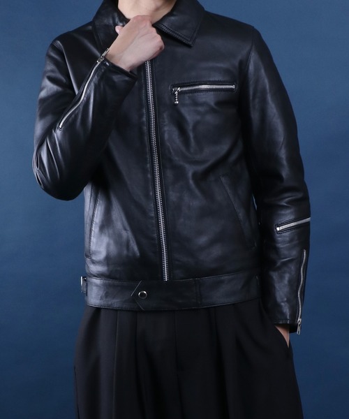 ANPAS（アンパス） 革ジャン ライダース Sheepskin Leather Trucker