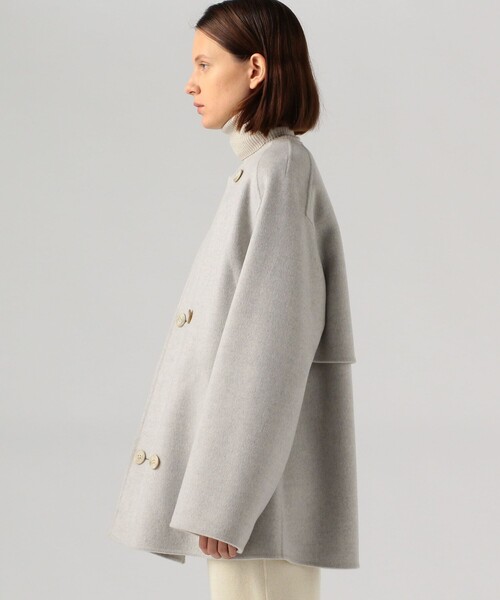 GALERIE VIE（ギャルリー ヴィー） ノーカラーコート 36 グレー