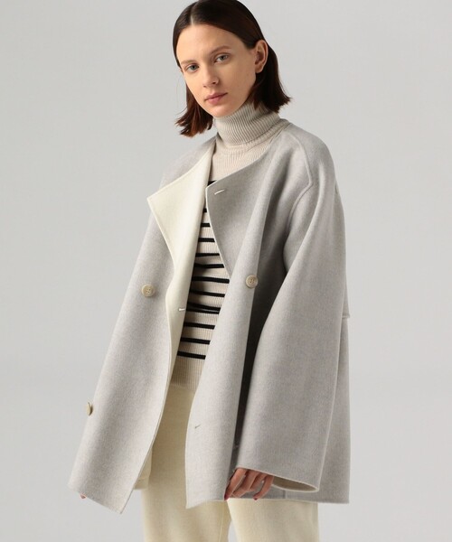 ギャルリーヴィー GALERIE VIE ノーカラーコート グレー GALERIE VIE（ギャルリー ヴィー） ノーカラーコート FREE グレー