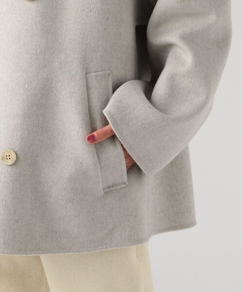 ギャルリーヴィー GALERIE VIE ノーカラーコート グレー GALERIE VIE（ギャルリー ヴィー） ノーカラーコート コート ミルド