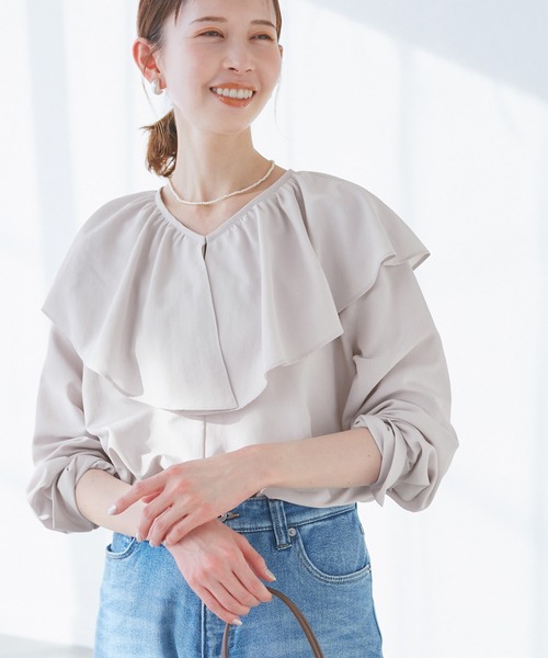 ROPE' PICNIC（ロペ ピクニック） ブラウス シャツ フレアカラー