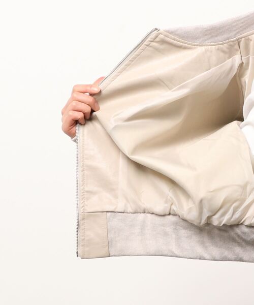 「ANAP」 ジップアップブルゾン FREE アイボリー レディース_画像2