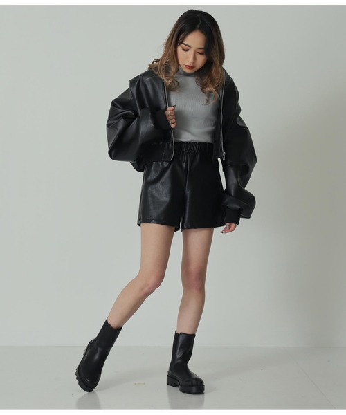 「ANAP」 ジップアップブルゾン FREE アイボリー レディース_画像6