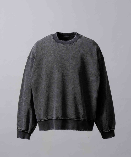 メゾンスペシャル　トレーナー Chemical Over-Dye Heavy-Weight Sweat Prime-Over Crew Neck