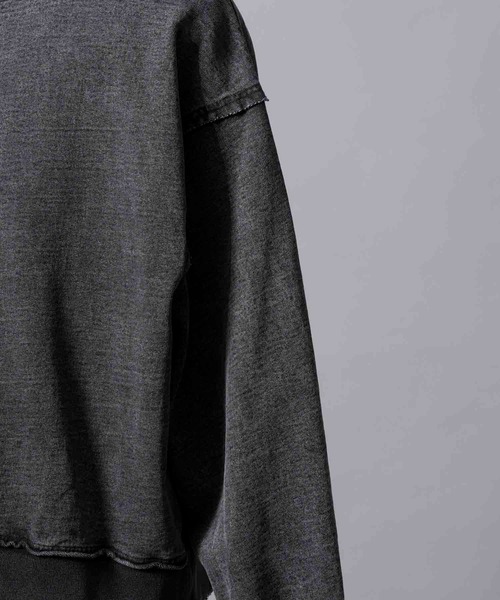 メゾンスペシャル　トレーナー Chemical Over-Dye Heavy-Weight Sweat Prime-Over Crew Neck