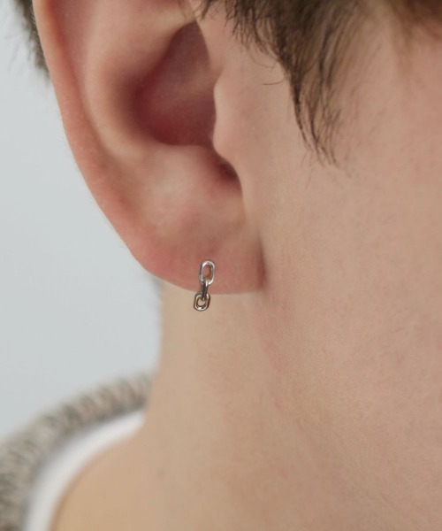 4℃ HOMME+（ヨンドシーオムプラス） ピアス プラチナ ピアス/片耳用