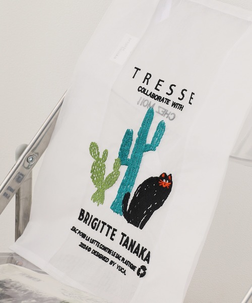 Brigitte Tanaka 猫デザイン エコバッグ Amazon.co.jp: 。BRIGITTE TANAKA エコバッグ ブリジットタナカ
