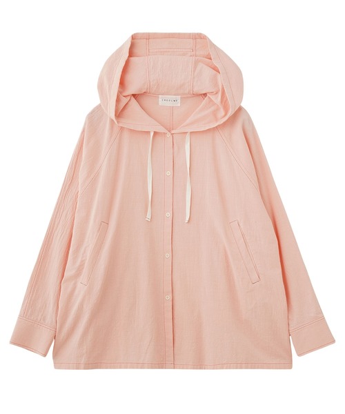 ブラウス シャツ (CREOLME)HOODED BIG SHIRT レディース
