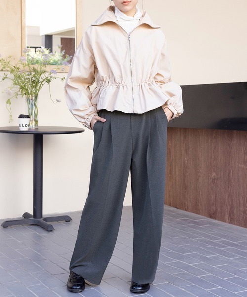 ドゥロワー コットン ジャケット ブルゾン ペプラム ベージュ S 日本製 JILL by JILL STUART（ジルバイジルスチュアート） コート アウター