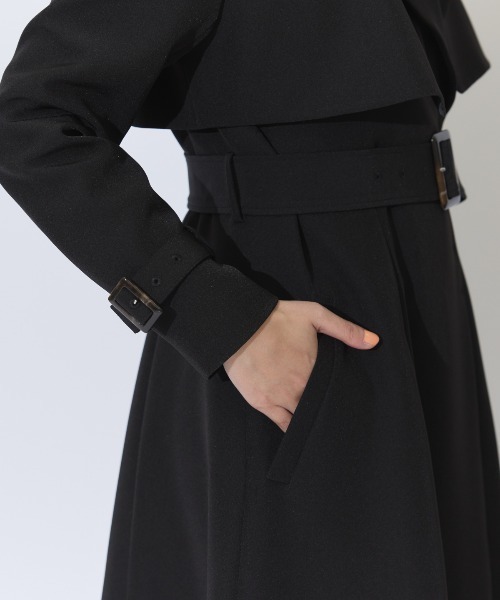 アントニオベラルディの黒クチュールトレンチコート AND COUTURE（アンドクチュール） トレンチコート コート ミニマル