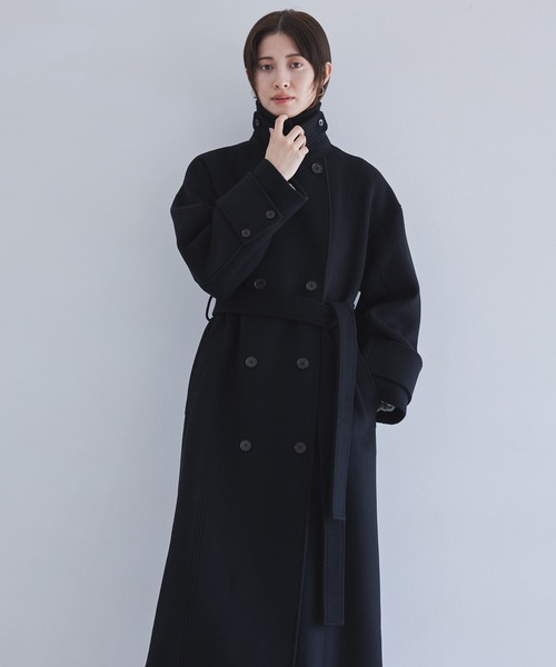 【美品】UNITED TOKYO リモージュステンカラーコート 黒 サイズ2 UNITED TOKYO（ユナイテッドトウキョウ） ステンカラーコート 2