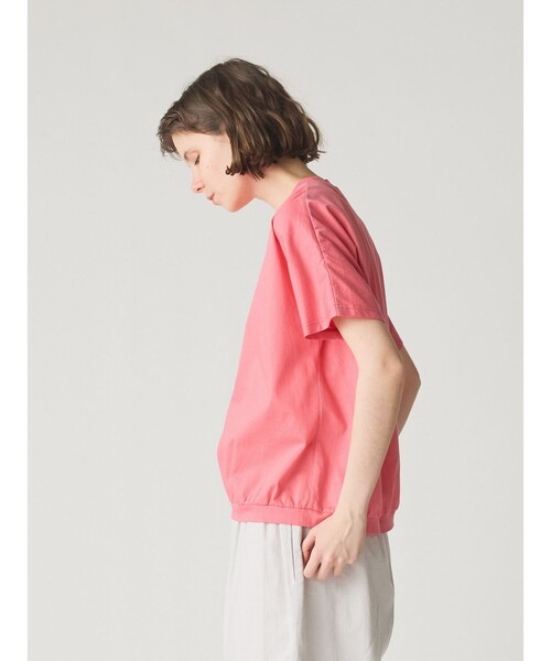 chiiiibagドルマンスリーブシャツ　PINK MidiUmi tシャツ ギャザードルマンスリーブプルオーバー