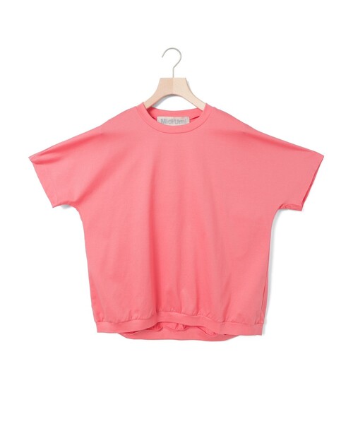 chiiiibagドルマンスリーブシャツ　PINK MidiUmi tシャツ ギャザードルマンスリーブプルオーバー