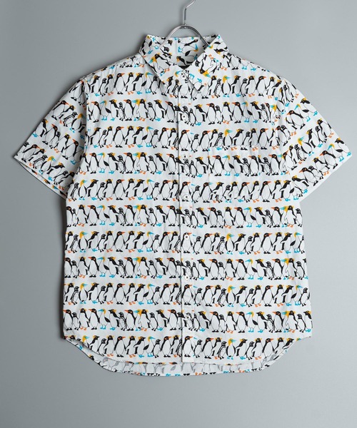 garsonwave シャツ 日本製 ネコ ペンギン クマ プリント