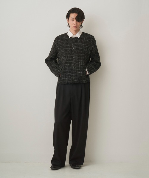 juha fancy tweed jacket ファンシーツイードジャケット Juha（ユハ） ジャケット テーラードジャケット FANCY TWEED NO-COLLAR