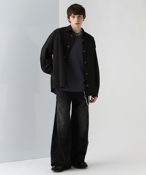 新品タグ付HARE メタルボタンタックオーバーシャツ メタルボタンタックオーバーシャツ(HARE)（シャツ/ブラウス