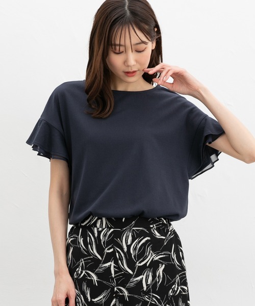 tシャツ 「接触冷感・吸水速乾・UVカット・抗菌消臭」ソデバルーンプルオーバー578699 レディース UNTITLED tシャツ 「UVカット/接触冷感/吸水速乾/ストレッチ性