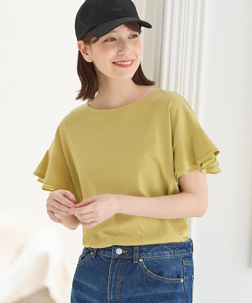 tシャツ 「接触冷感・吸水速乾・UVカット・抗菌消臭」ソデバルーンプルオーバー578699 レディース Honeys tシャツ 「ハニさら・接触冷感・吸水速乾・UVカット