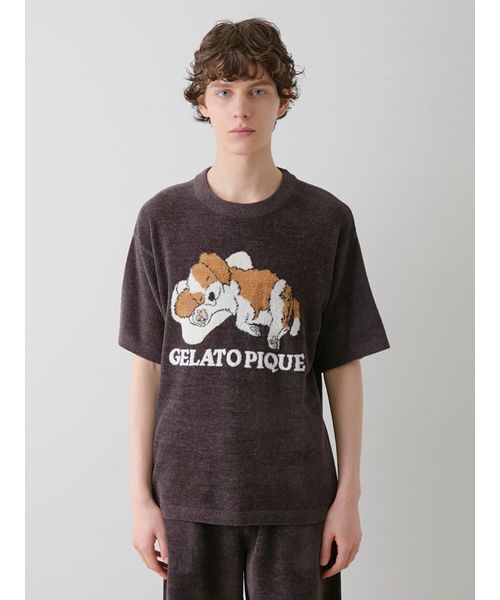 gelato pique パジャマ 「HOMME」エアリーモコドッグジャガード