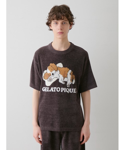gelato pique パジャマ 「HOMME」エアリーモコドッグジャガード