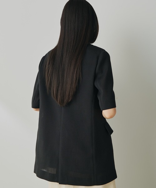 Whim Gazette ジャケット ノーカラージャケット ジュートライク