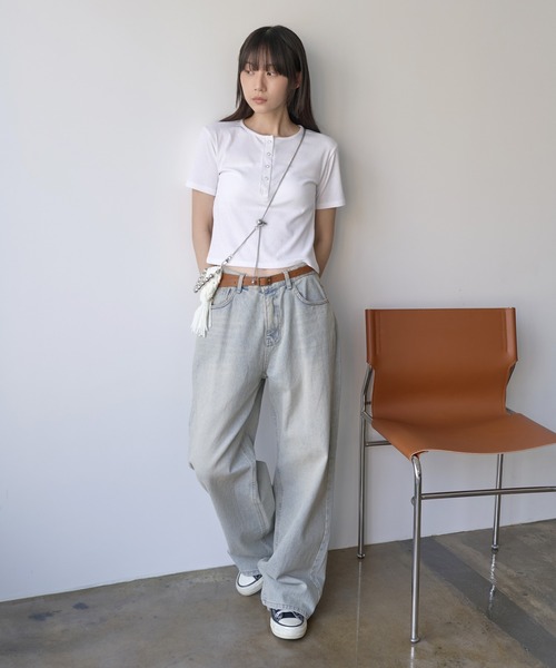 UNE MANSION tシャツ 「UNE ORIGINAL」 ヘンリーネックシルバー UNE MANSION tシャツ 「UNE ORIGINAL」 ヘンリーネックシルバー