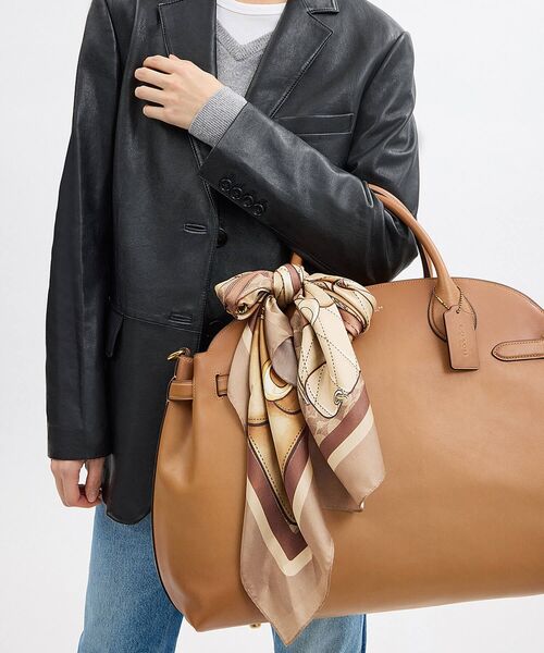 COACH スカーフ バンダナ スタックド タビー バッグ プリント