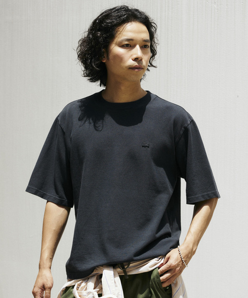 ★LACOSTE★レギュラーフィット ジャージ フード Tシャツ LACOSTE tシャツ / ラコステ 別注 ピグメントダイ カノコTシャツ