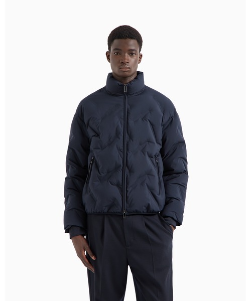 EMPORIO ARMANI アルマーニ　ネイビー ブルゾン　紺　Mサイズ EMPORIO ARMANI 「EMPORIO ARMANI」 ジップアップブルゾン 50 ネイビー